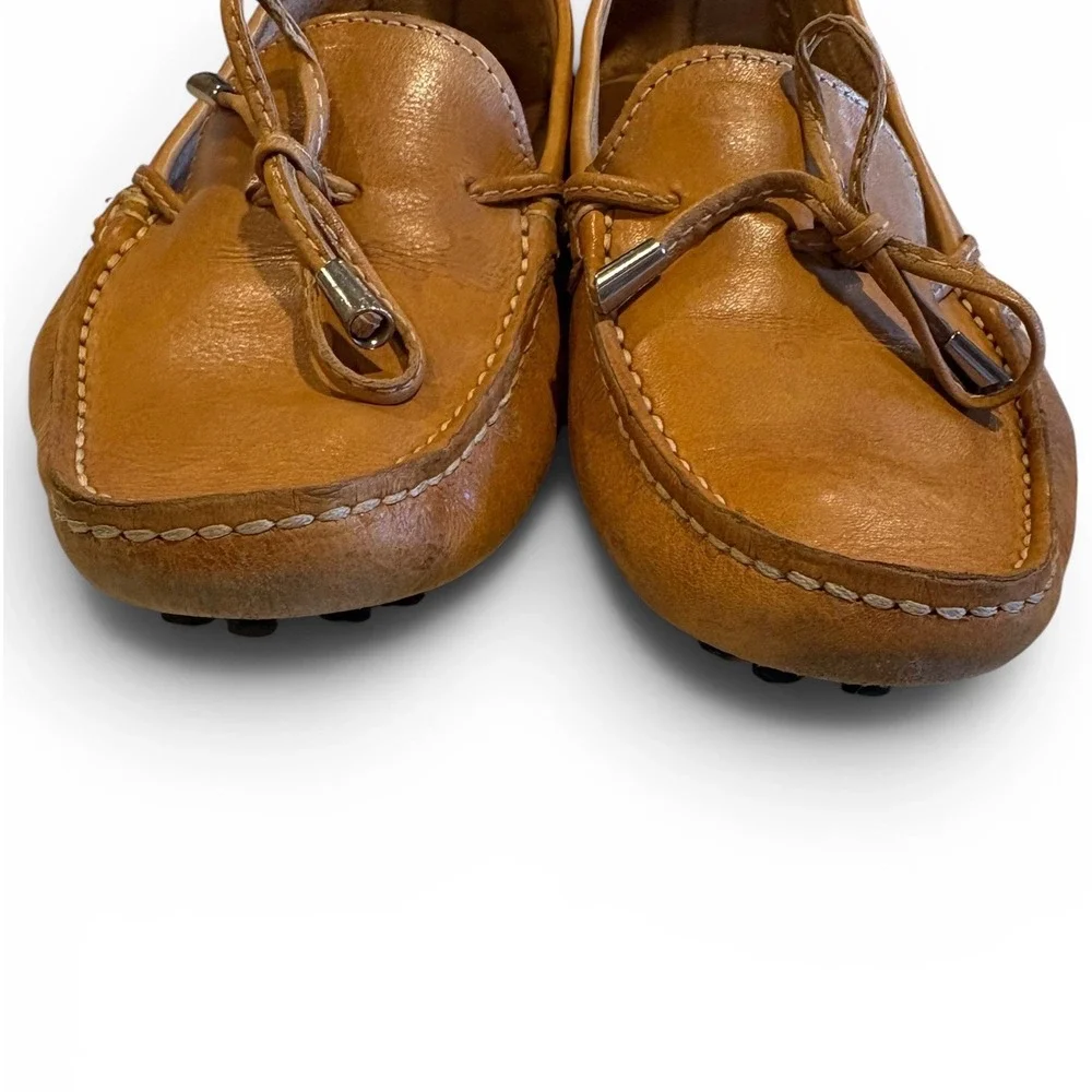 Mercanti Fiorentini Women's 8 Tan Leather Driving Loafers MF-3200 Made in Brazil